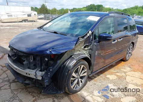 2022 Honda Odyssey Touring from USA, damaged, VIN 5FNRL6H86NB004865